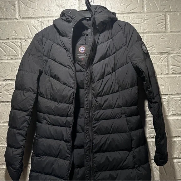 New Canada Goose Clair Long Coat Black Label Size Large - Picture 6 of 10